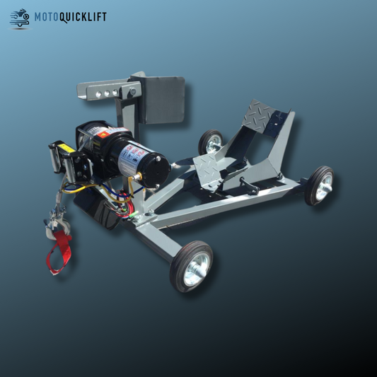 MotoQuickLift mit Motor & Rampe - Patentierte Verladehilfe für Motorräder